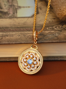 XKDDCT欧美复古风经典圆形花朵锆