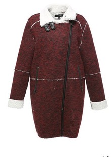 清仓超值艾AG格羊羔毛加厚款 毛呢女外套150227046