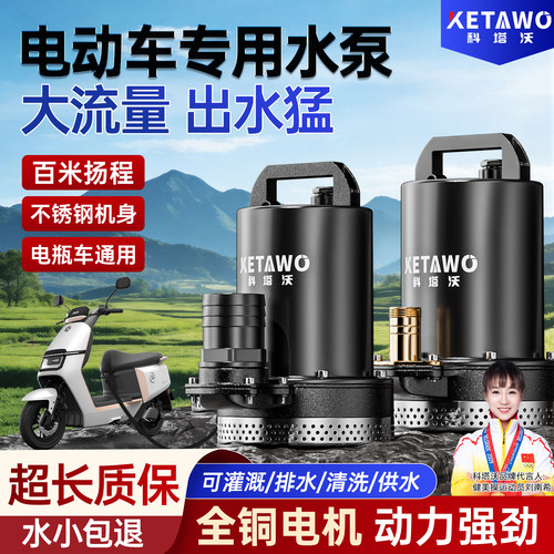 小型电瓶车抽水泵大流量高扬程