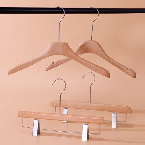 服装店榉木女装男装专用衣架