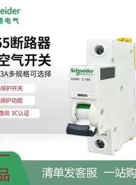 施耐德空气开关IC65NC型1P10A-63A小型断路器