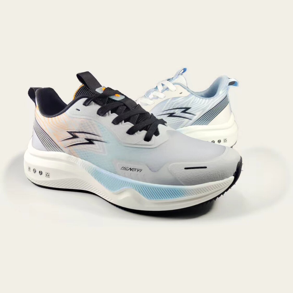 恒亿情侣款运动鞋网面鞋夏季跑步鞋中考鞋体测休闲鞋耐磨缓震轻便