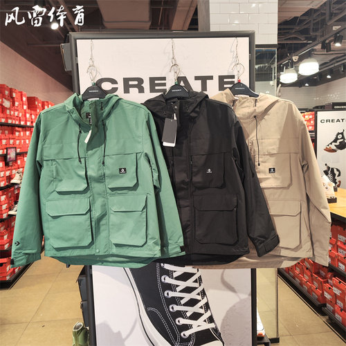 拒水多口袋复古工装风外套