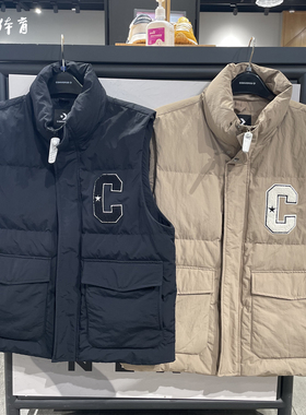 CONVERSE匡威秋冬新品男女复古羽绒背心多口袋工装风马甲UCJ088