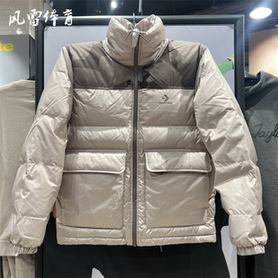 【风雷】CONVERSE匡威 男款经典拼色立领保暖羽绒服外套 10027145
