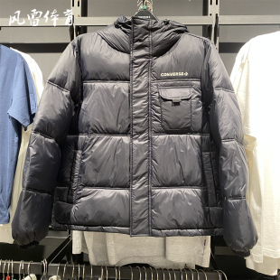 CONVERSE匡威男女拒水连帽多口袋简约外套保暖棉服UCJ146 风雷