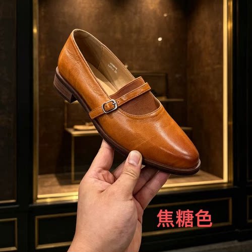 【断码~福利】1588-9 高货马皮 玛丽珍 女鞋浅口真皮欧货单鞋