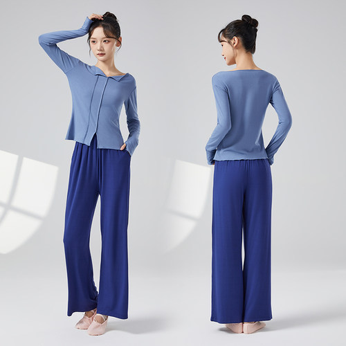 新款手指套现代舞舞蹈服长袖上衣