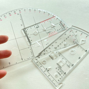 指挥三件套坐标梯尺小指挥尺半圆尺阵地作业尺地理坐标尺标图尺绘