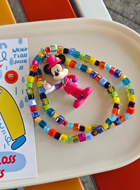 JMH小吴同学 原创正版迪士尼复活节米奇小众高级卡通水晶项链日韩