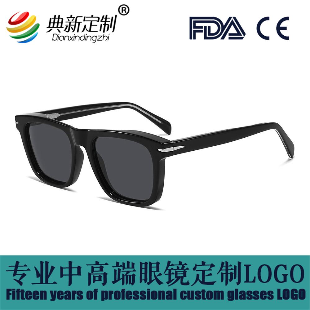 板材太阳镜男女通用墨镜定制LOGO 高端时尚太阳镜印刷LOGO