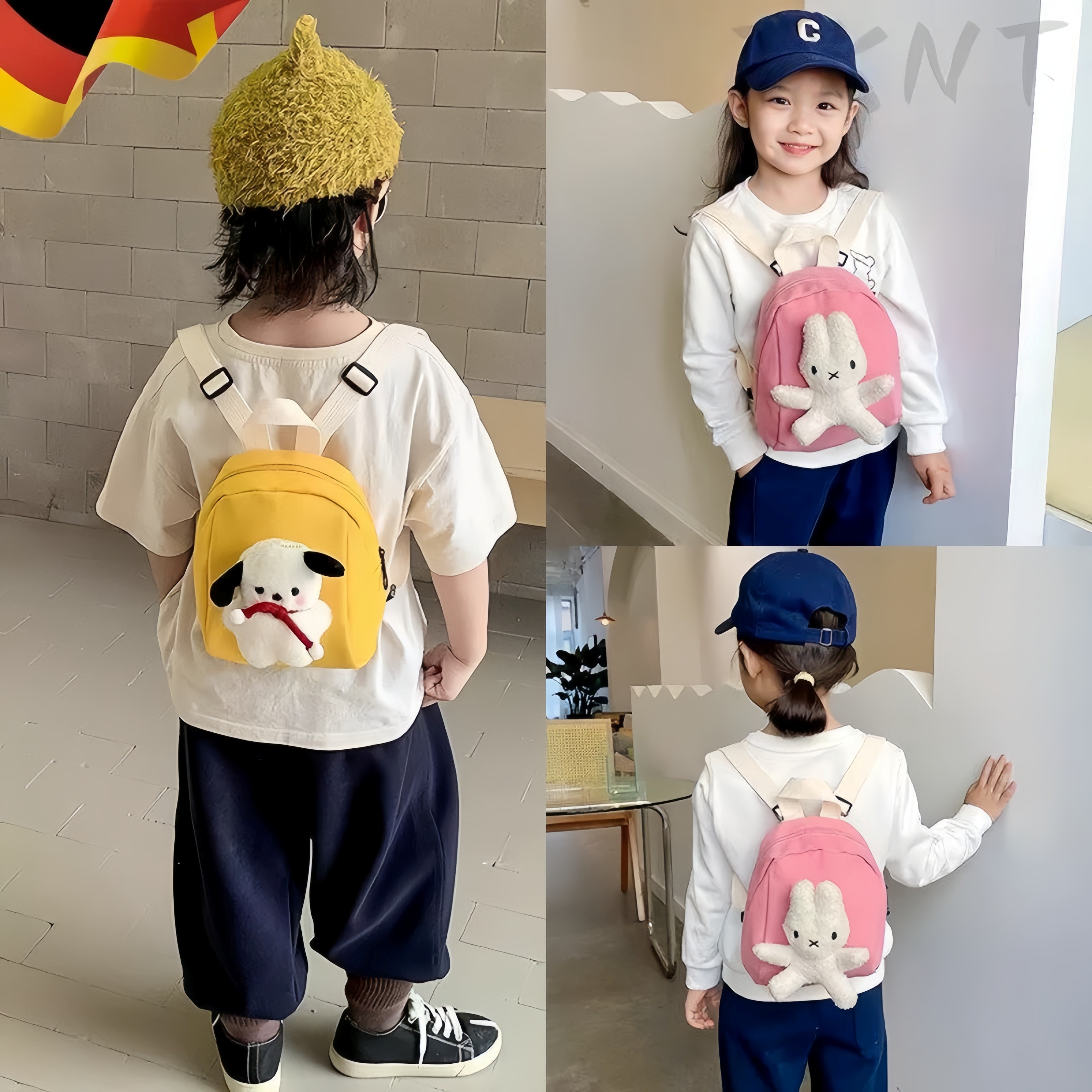 书包幼儿园男童可爱卡通帆布儿童