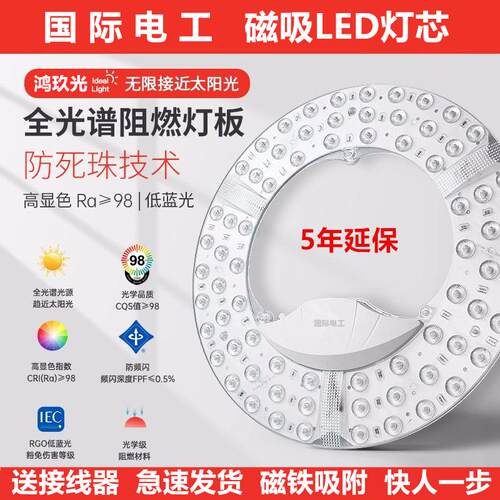 国际电工磁吸led吸顶灯替换灯芯