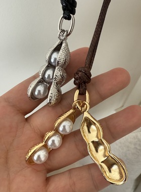 简约新百搭ins风好事花生豌豆项链经典高级感精致轻奢气质毛衣链