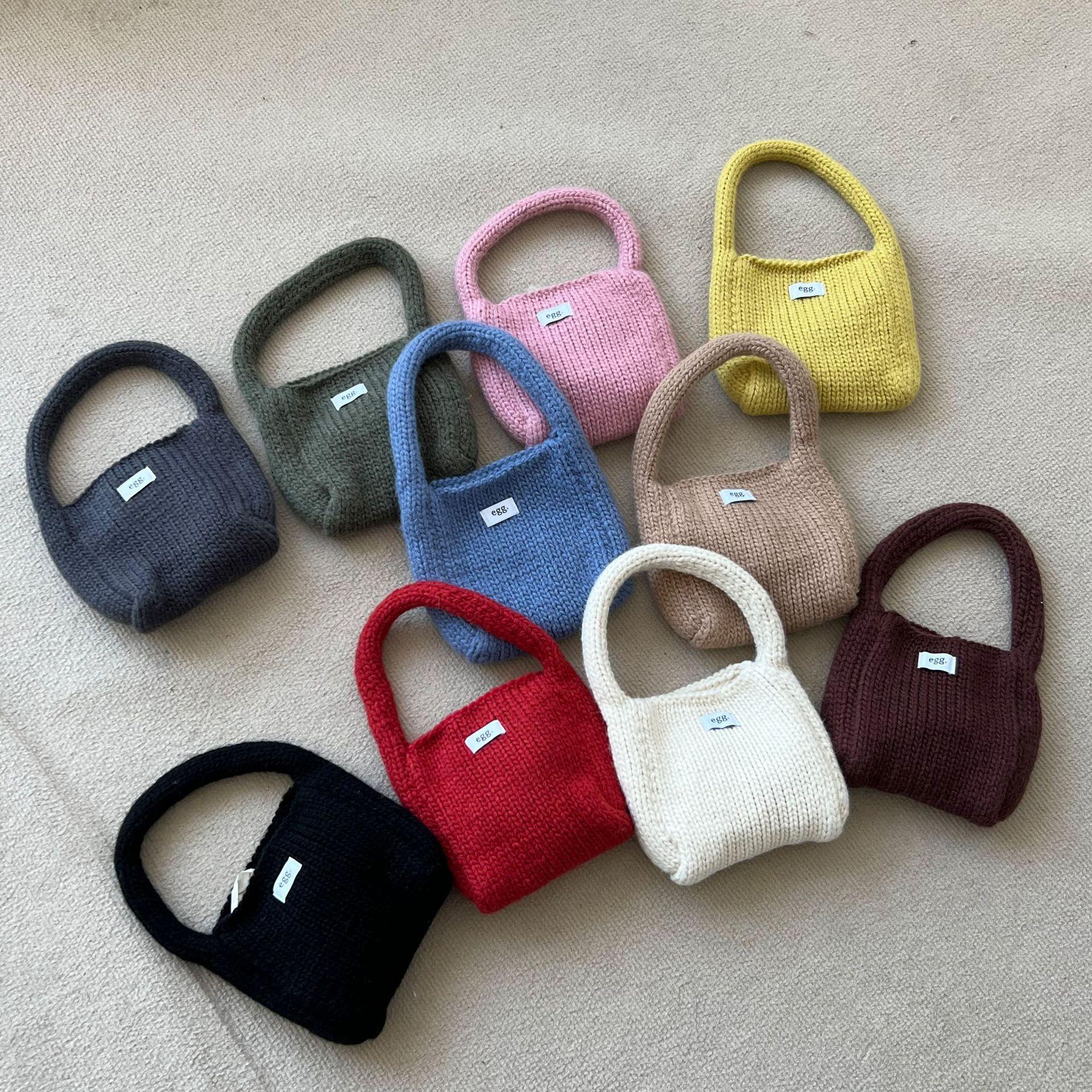 2024秋冬新款马海毛针织手提包