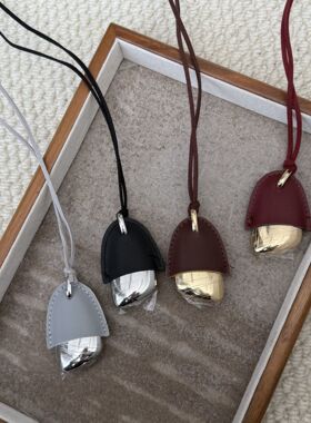 韩国ins风博主同款简约银色松果皮质吊坠项链长款毛衣链配饰