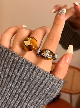 女金属欧美西太后轻奢戒指