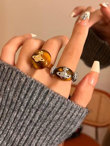 女金属欧美西太后轻奢戒指