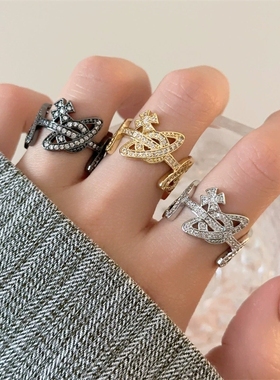 西太后星球指环三个环绕土星戒指女小众设计高级轻奢气质时尚个性