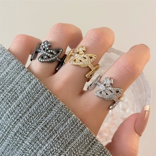 西太后星球指环三个环绕土星戒指女小众设计高级轻奢气质时尚个性