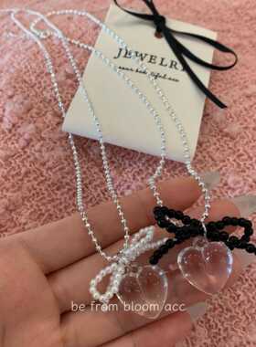 亚克力树脂锁骨链女爱心