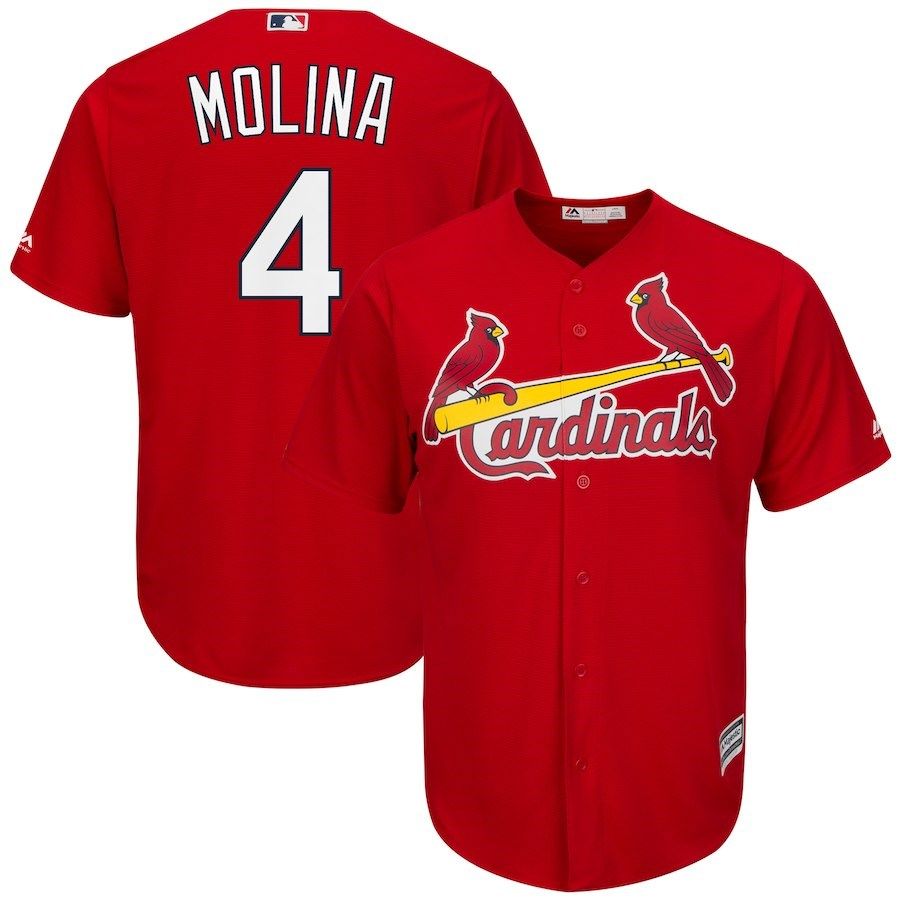MLB联盟Cardinals #4 Molina圣路易斯红雀队 Majestic 刺绣棒球服|ruв категории спортивный костюм/досуг одежды, движение мяч одежду, Бейсбольная форма - от Buy2taobao.com для оказания профессиональной услуги покупки агента Taobao