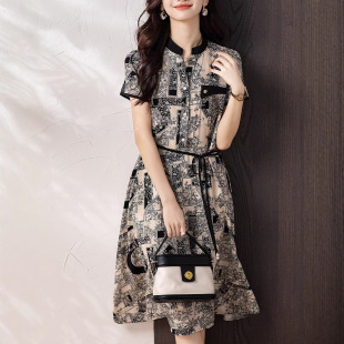 衬衫 珍布同女装 2025短袖 官方故事连衣裙洋气质夏装 裙子 旗舰店经典