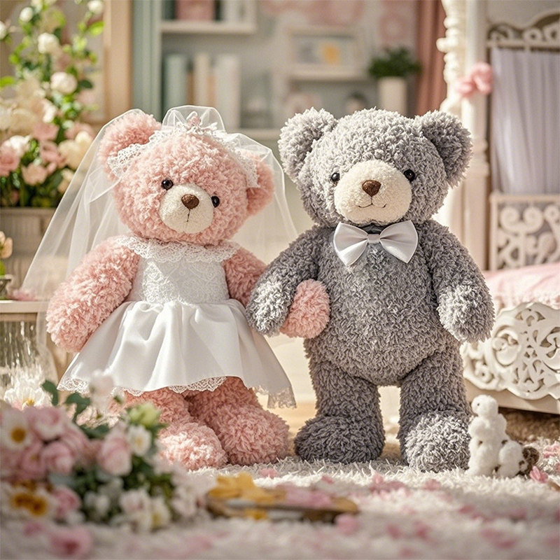 压床娃娃一对结婚礼物婚房床头高档喜娃婚庆公仔婚礼毛绒玩具玩偶