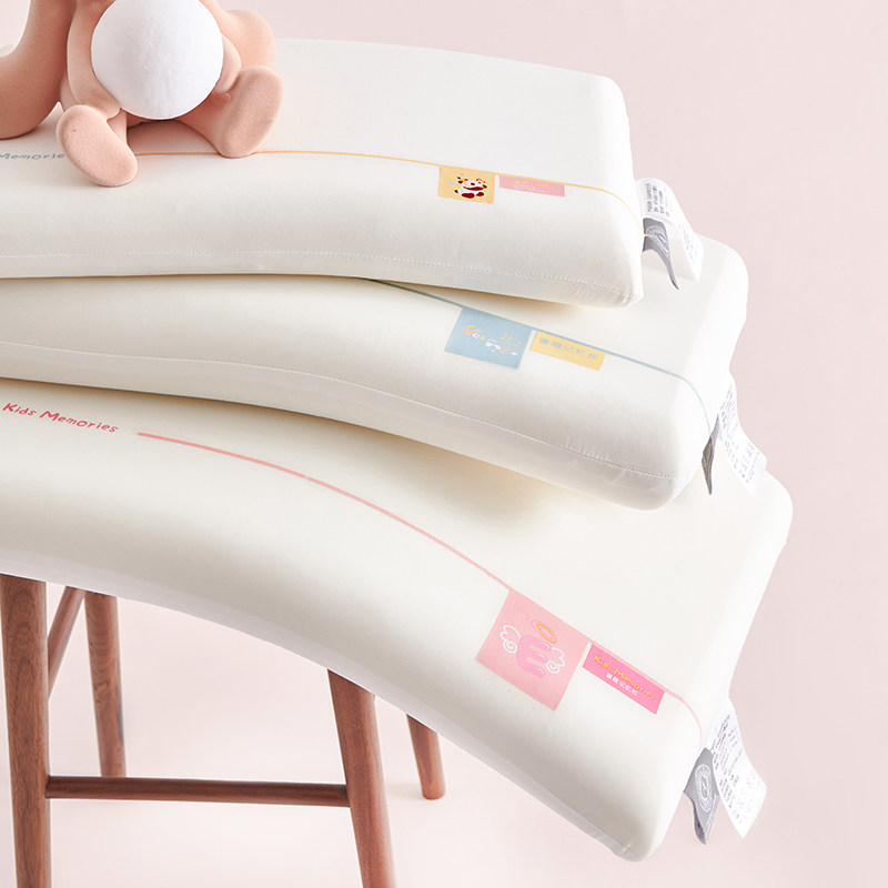 A类儿童枕头护颈椎助睡眠6岁以上四季通用学生专用记忆棉枕芯一对
