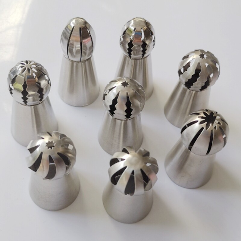 12件套火炬裱花嘴球形奶油玫瑰韩式一体成型304烘焙蛋糕转换器