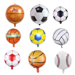 18寸足球篮球排球铝膜气球奖杯酒吧派对庆祝装饰运动会球迷用品