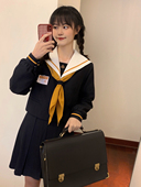 替换领冬服JK制服 秋冬南瓜色 月野HOUSE 橘林女子高校