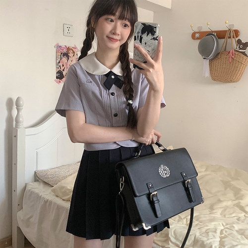 月野家山茶园夏服条纹衬衫