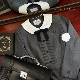 撞色娃娃领原创设计财阀千金感JK制服 山茶园冬服 月野HOUSE