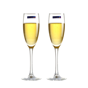 乐美雅品位香槟杯红酒葡萄酒杯无铅玻璃高脚杯160ml 2只装