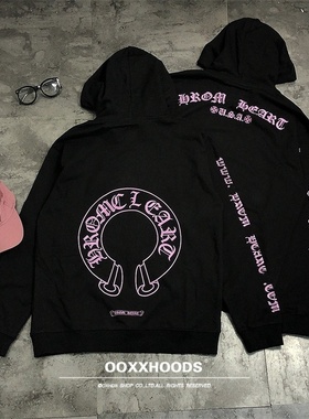 迷幻紫色印花大马蹄花臂潮牌纯棉连帽衫下身失踪盖pp薄款男女卫衣