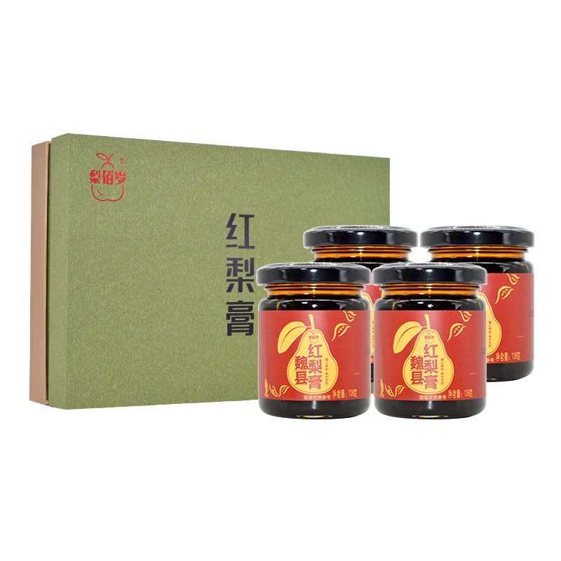 梨佰岁魏县红梨膏136g*4瓶礼盒装秋梨膏河北邯郸特产礼品纯梨膏
