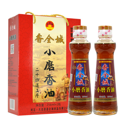 大名香全城小磨香油256ml*2礼盒