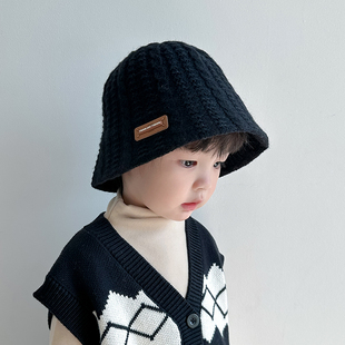 宝宝帽冬季儿童毛线帽子秋冬款针织女童男童小孩保暖渔夫帽盆帽