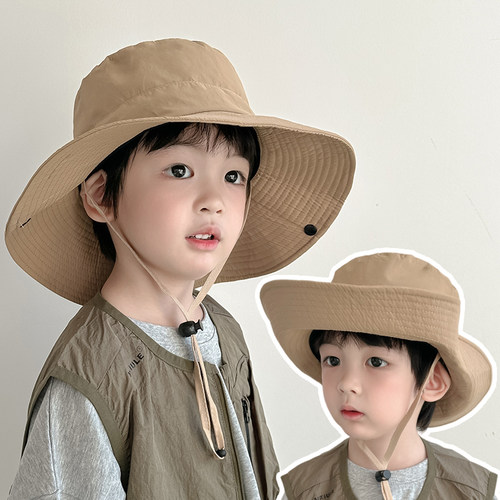 儿童帽子宝宝渔夫帽遮阳防晒帽