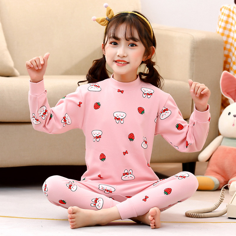 全纯棉儿童中领秋衣秋裤内衣套装中小女孩秋冬长袖睡衣女童家居服,童装/婴儿装/亲子装,内衣套装,淘宝优惠券,粉丝福利购,淘宝优惠卷