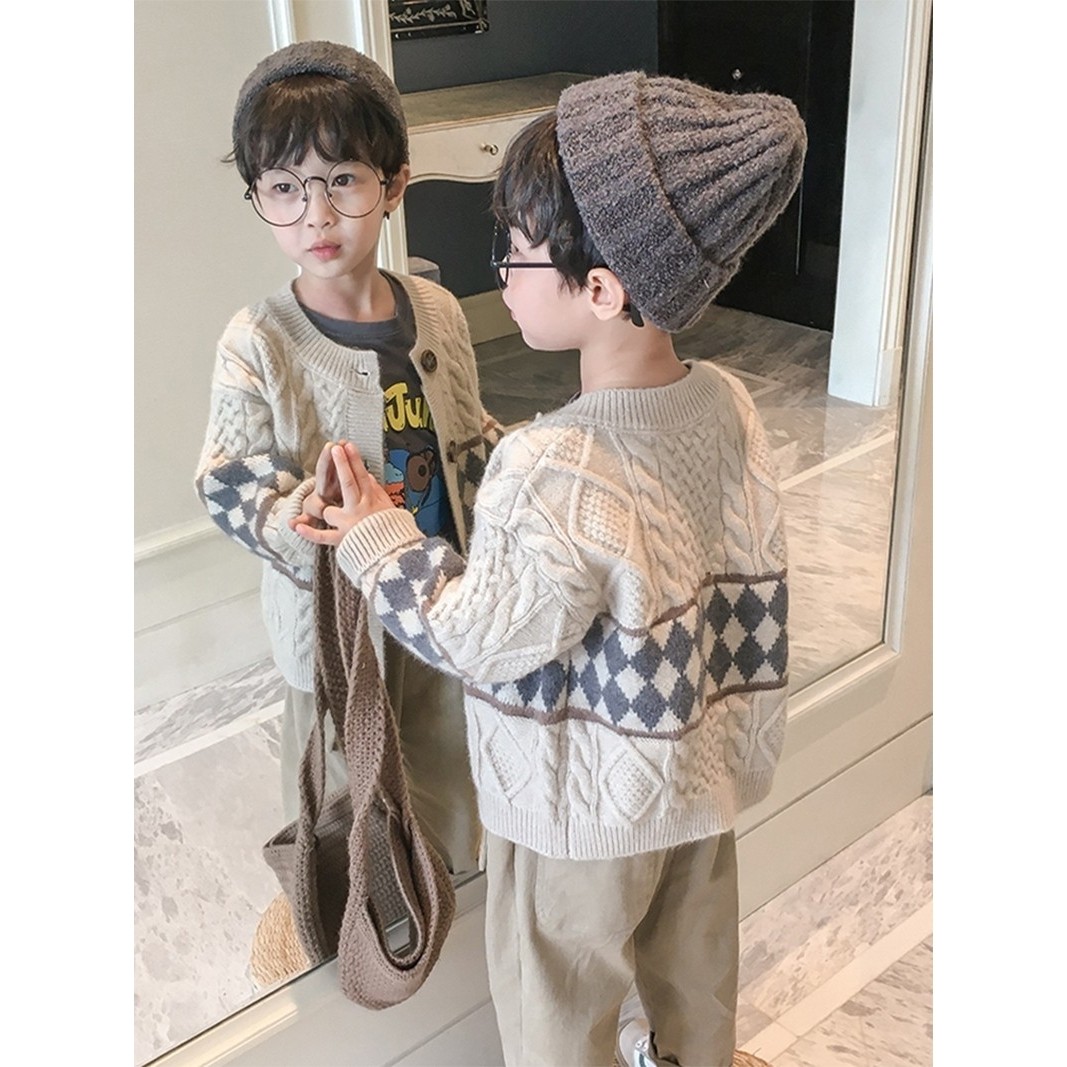 全棉童装春季新款2025儿童秋装针织开衫线衣中大童休闲男童外套上,童装/婴儿装/亲子装,毛衣/针织衫,淘宝优惠券,粉丝福利购,淘宝优惠卷