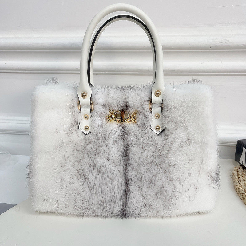 【托特包】进口十字貂真水貂毛皮草包包时尚高档女士毛绒手提包,箱包皮具/热销女包/男包,托特包,淘宝优惠券,粉丝福利购,淘宝优惠卷