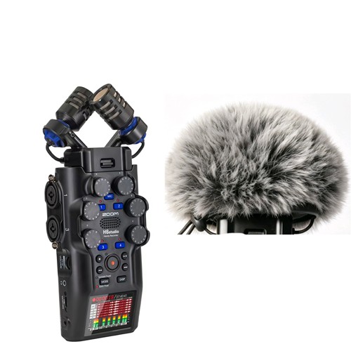 Zoom H6 studio录音笔防风罩麦克风咪罩毛套话筒毛毛套配件保护套