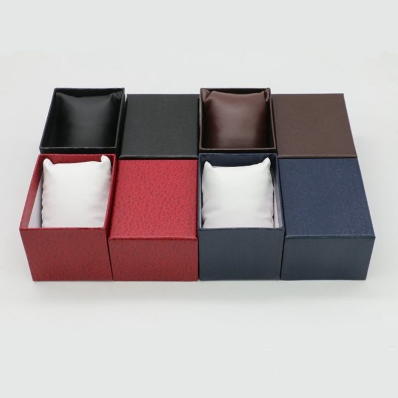 简约荔枝纹天地盖手表纸盒单个小盒子饰品展示包装收纳表盒印logo