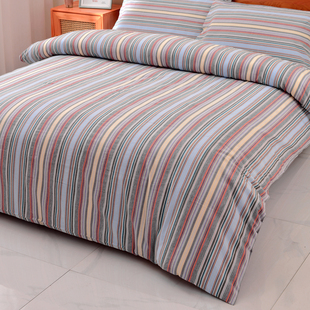 特价 纯棉老粗布被套单件全棉加厚保暖条纹单人双人被罩200×230cm