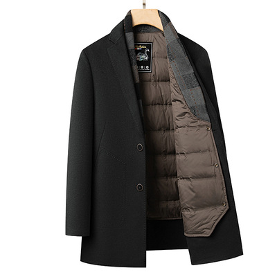丫丫联名鸭鸭͌香港老爷车官方旗舰店正品男装羽绒服欧度双面呢中