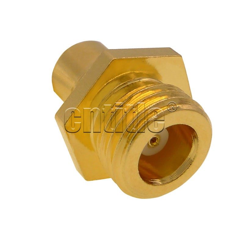 北斗gps导航接头 mcx-kky 母头双通接口 转接头 穿墙面板外壳安装