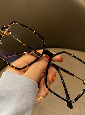 超轻复古防蓝光近视眼镜配度数小红书素颜大方框显脸小网红女镜框