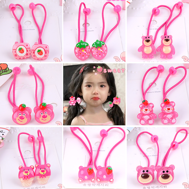 草莓熊发绳儿童可爱扎头发橡皮筋头绳弹性好不伤发头饰小女孩卡通,童装/婴儿装/亲子装,发饰,淘宝优惠券,粉丝福利购,淘宝优惠卷